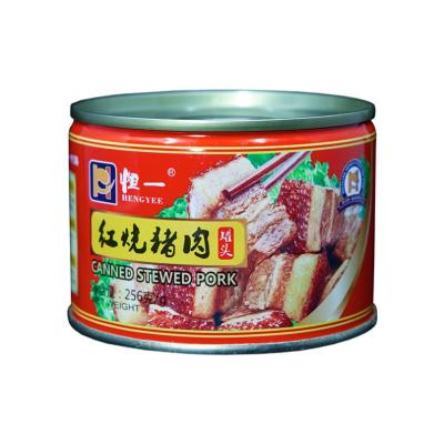 China Manufacturer Canned Meat Cans High Quality 256g Canned Food Canned Cooked Pork for sale