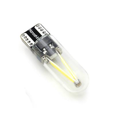 China Newest Indicating Lamp W5W Led Light Led Auto Lamp DRL Glass Car Filament Automobile Reading Dome Light Bulb T10 Styling 12v 12v for sale