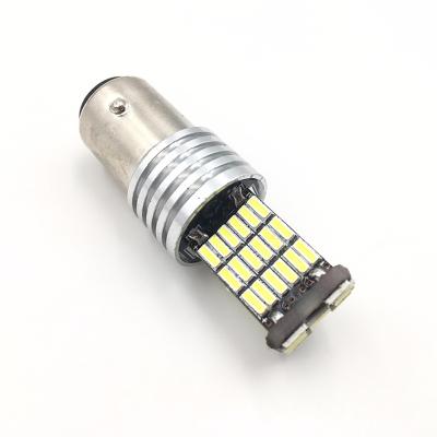 China SMD 1157 BAY15D 1016 Dual Error Free Turn Light S25 Reverse Light Car 4014 45 Led Lamp P21/5W Canbus Red Canbus Dual Ignition Turn Signal Brake Stop Tail Bulb for sale