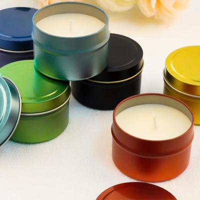 China Birthday Tin Soy Wax Candle Custom Colorful Cheap Candles Scented Candle for sale