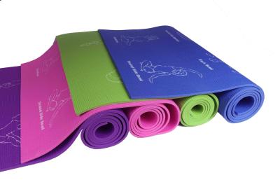 China Estera colorida del ejercicio de la yoga con el látex del modelo de la impresión - libere/la estera de la yoga de Pilates en venta