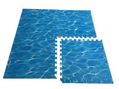 China Artificial Turf Synthetic EVA Floor Mat Blue Ocean Sport Fitness GYM Floor Mats for sale