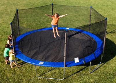 China Multi Color 12FT Big Jump Trampoline EPE Foam Spring Cover Frame Replacement for sale