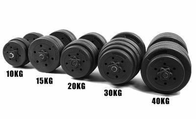 China BLACK PAINTED Power GYM Equipment  / Adjustable 20kg Dumbbells Set for sale