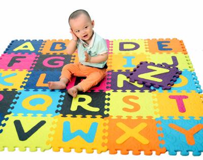 China GYM Puzzle Child Soft EVA Foam Play Mat alphabet floor mat DIY Toy floor tile Game for sale