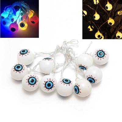 China Devil's Eye Eye Ghost LED String Lamp Solar Cell Remote Control Courtyard Party Terrible Haunted House Ghost Eye Halloween Decorative Lamp for sale