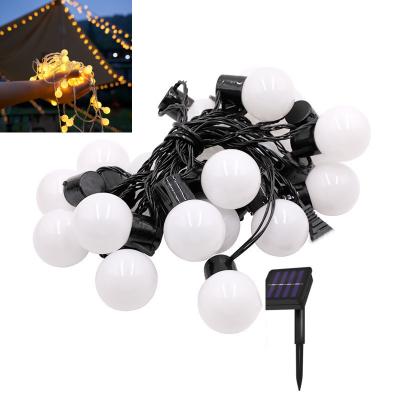 China Garden 20LED 5M Solar Spherical Light String  Outdoor Waterproof  Festival Courtyard Wedding Atmosphere Decorative Light String for sale