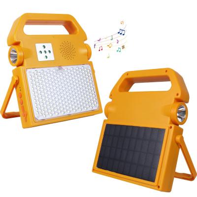 China Outdoor/Camping/Fishing/Audio/Flashlight Multifunctional Outdoor Solar LED Floodlight Emergency 100w Recording Audio Charging Treasure LED Solar Flashlight for sale