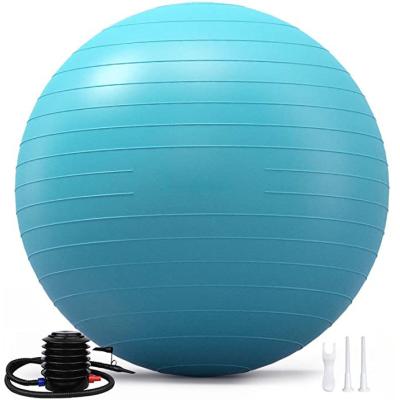 China Multifunctional Smooth Pregnancy Childbirth Balance Training Yoga Exercise Ball with Workout Guide Foot Pump for Home Gym for sale