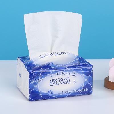 China Box Tissue Carton box for facial tissue pop up 4ply tissue paper facial soft pack tissues raw material for sale