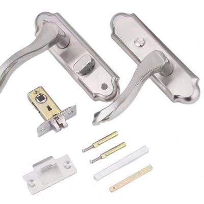 China For toilet/bathroom Hot sale Toilet Door Lock of Stainless Steel Bathroom Panel Doorlock Keyless Handle Lock for sale