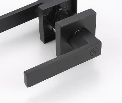 China High Quality Hot Selling Zinc Alloy Black Lever Latch Tubular Knob Bedroom/Passage Locks For Metal Door Handle Wood Lock-set for sale