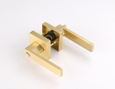 China Solid Wood Doors / Security Steel Top Zinc Alloy Sides Double Doors Tubular Door Lock With Brass Key for sale