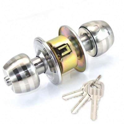 China Entrance& Privacy& Passage China Hardsware Stainless Steel Round Ball Knob Locks Cylindrical Door Locks for sale