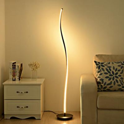 China Modern simple floor lamp for hotel/living room/study bedroom Nordic style LED indoor floor lamp s-shaped floor lamp for sale