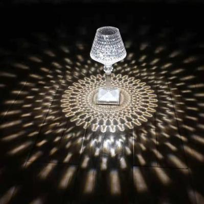 China Modern Indoor Atmosphere Light Dimmable USB Charging Decorative Crystal Living Room Bedroom Small Table Lamp LED Light for sale