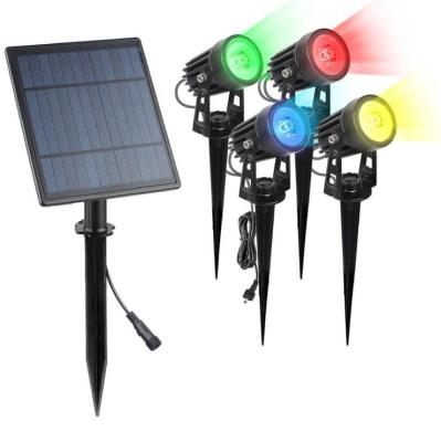 China Hot Sales Garden/Lawn/Park Outdoor Waterproof Solar Floodlight for Garden Lawn Decoration with Four Lights for sale