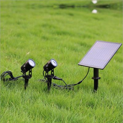 China New Solar Garden/Lawn/Park Spotlight with Two Lights Outdoor Waterproof for Garden/Lawn/Park Decoration for sale