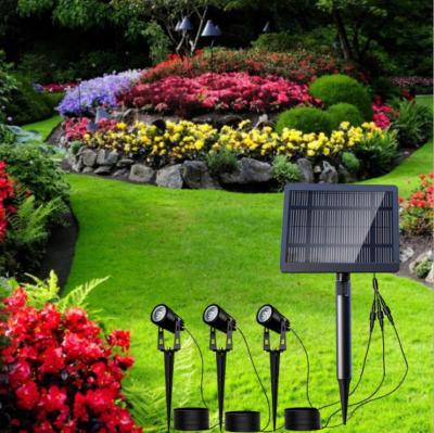 China Garden/Lawn/Park Low Price Solar Spotlight with Three Lights for Outdoor Garden/Lawn/Park Decoration Waterproof for sale