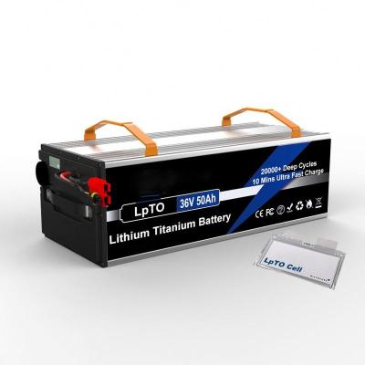 China Fast charging THINPACK ultra longlife fast charging customized lithium ion LTO li-ion 36V 50Ah 16S5P lithium titanate battery for sale