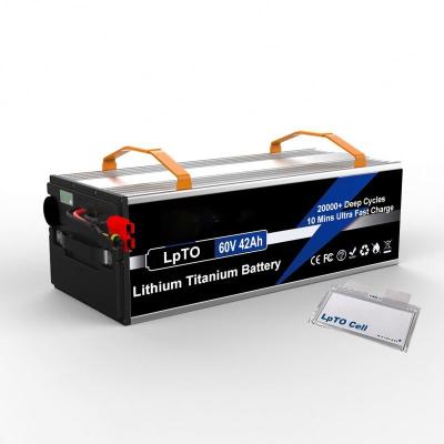 China Long Cycle Life Thinpack Long life Cycles 60V 42Ah 50Ah 26S5P LTO Lithium ion Battery pack for electric bike scooter for sale