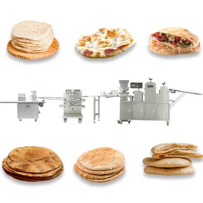 China Snack Factory Customized Dough Dimension Pizza Roti Bread Baking Machine Pita Bread Machine for sale