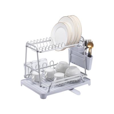 China Modern Aluminum Dish Rack Kitchen Drain Rack for sale