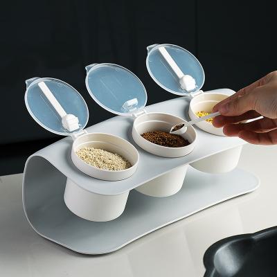 China Sustainable Combination Set Creative Kitchen Three-in-One Condiment Box for sale