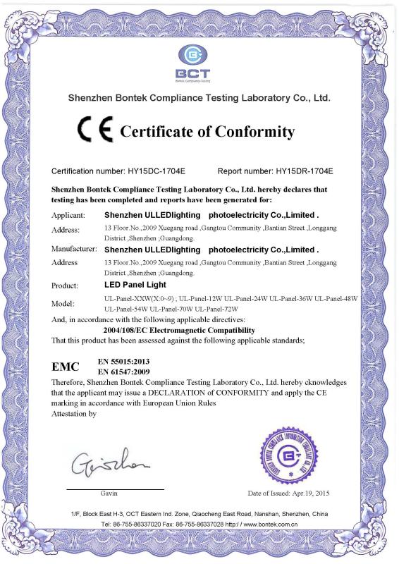 CE-EMC - Shenzhen Ulledlighting Photoelectricity Co., Ltd.