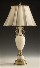 China Elegant 470 * 840mm Bronze Luxury Bedside Table Lamps With White Lamp Shape for sale