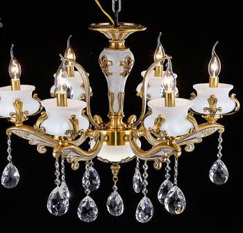 China Indoor Alloy Dining Room Chandeliers Modern Crystal Ceiling Lights for sale