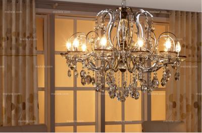 China Modern Fashionable E14 Crystal Ceiling Lamp  870*700MM With 300MM Adjustable Chain For Living Room for sale