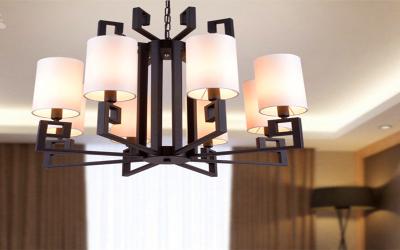 China Chinese Style LED Chandelier Lights 460 * 600mm 8 / 3 Heads For Bedroom for sale