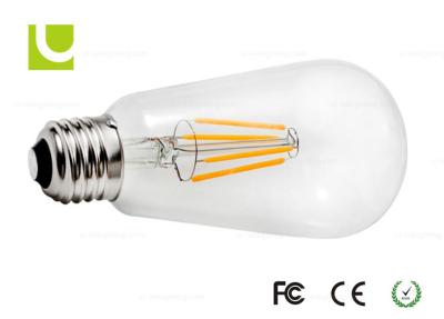 China E26 ST64 Dimmable LED Filament Bulb , 8W Globe Shaped LED Light Bulbs for sale