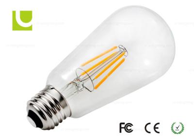 China 220V / 240V  E27 ST64 6W Dimmable LED Filament Bulb for Coffee shop for sale