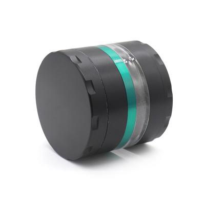 China Customized LOGO Wholesale Zinc Alloy 63MM 4 Layers OEM Zinc Alloy Herb Grinder Grinder 2.5inch for sale