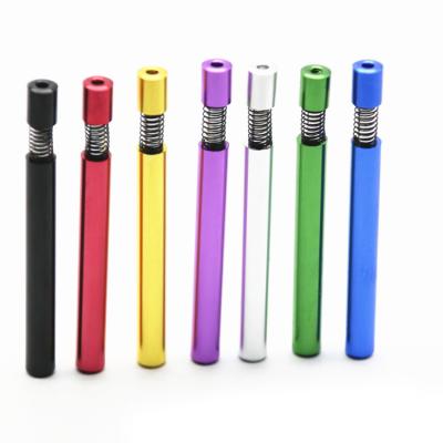 China Herb One Hitter Metal Tobacco Smoking Pipe Dry Tobacco Pipes Smoking Herb Dugout Pipe Dry for sale