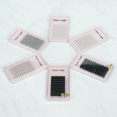 China Natural Soft Volume Eye Lash Extensions Whips Supplies Individual Eyelash Extensions Private Label Eyelash Extension for sale