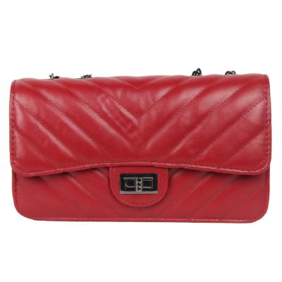 China Fashion Waterproof Unique Classic Chain Ladies PU Leather Cross - Body Handbags for sale