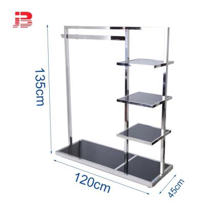 China The display rack for clothing store stainless steel shoes bags the display stand rack rack for clothing store for sale