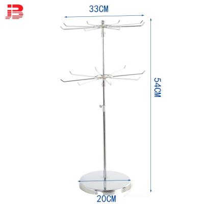 China Jewelry Display 2 Tiers Rotating Earrings Necklace Display Rack for sale