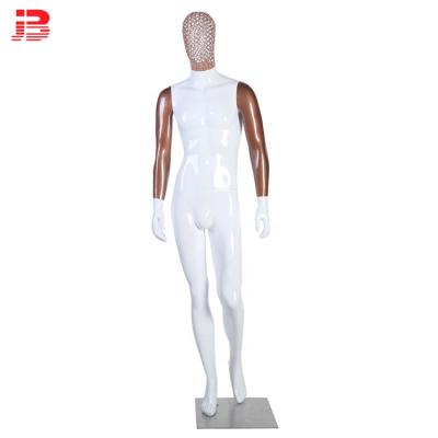 China New Design Customized Male Mannequin With Wire Mesh Head White Male Full Body Position Mannequin for sale