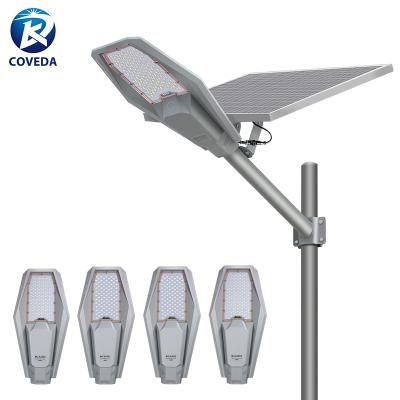 China HIGHWAY Keweida Waterproof IP66 Super Brightness Outdoor 100W 200W 200W 400W Led Solar Panel Street Light With Pole for sale