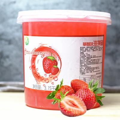 China Strawberry Jumping Boba Juice Ball Round halal for sale