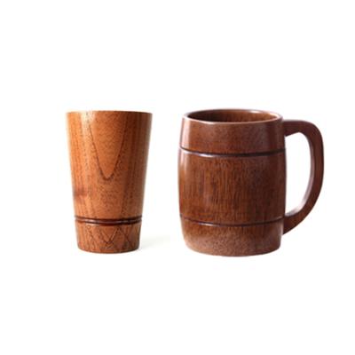 China Shengqu 2021 Viable Natural Handmade Custom Wooden Coffee Tea Mug Beer Mug for sale