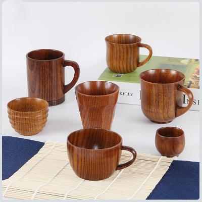 China OEM Sustainable Shengqu Water Shape Custom Reusable Jujube Cup Wooden Drinks Cup For Tea for sale