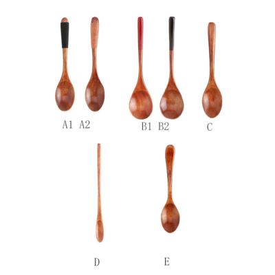 China Wholesale Taste Long Handle Sustainable Dessert Wooden Spoon, Spoon With Wooden Handle for sale