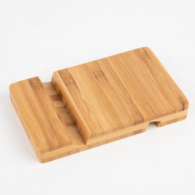 China Nature Eco-friendly Natural Bamboo Wood Smartphone Cell Phone Wooden Stand for sale