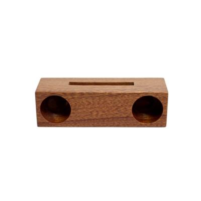 China Nature Bamboo Wood Cell Phone Stand Desktop Amplifier Wooden Speaker with Phone Stand for sale