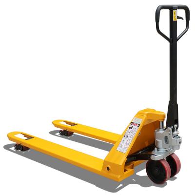 China Mini Hydraulic Hand Manual Stacker 1-10T Mechanical Forklift Maximum Pallet Truck for sale